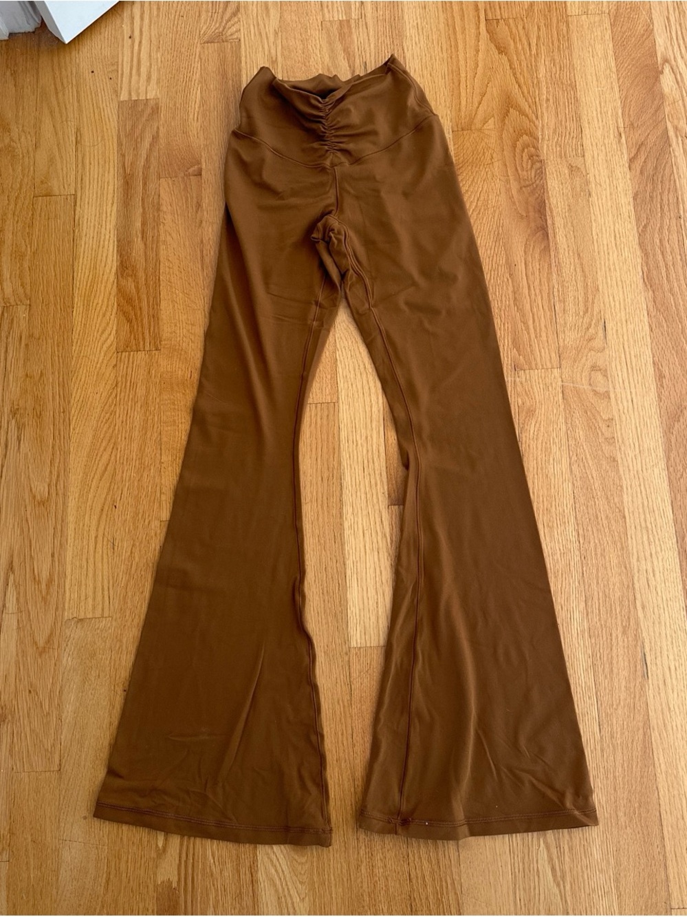 aerie Offline Wide-Leg Flare Pants in Warm Brown
